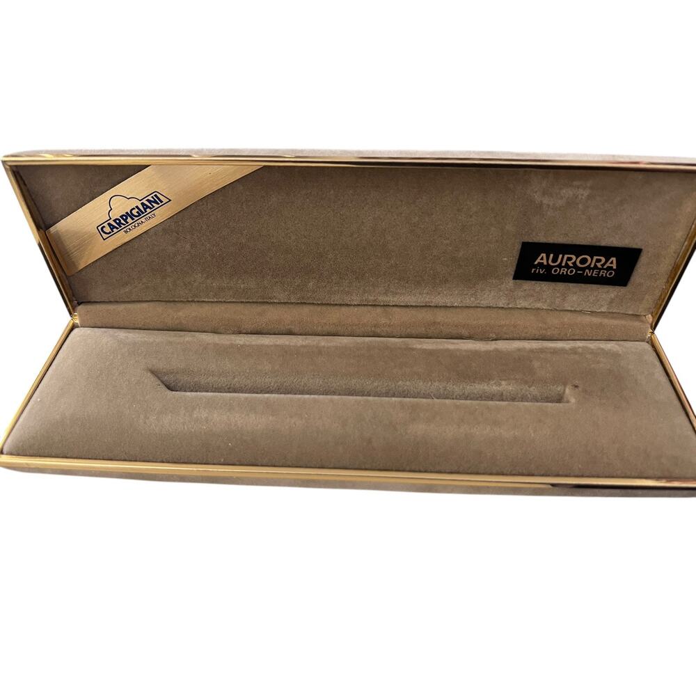 Aurora Thesi Gold Tone Ball Point Pen Vintage Carpogiani Bologna, Italy - Picture 15 of 16